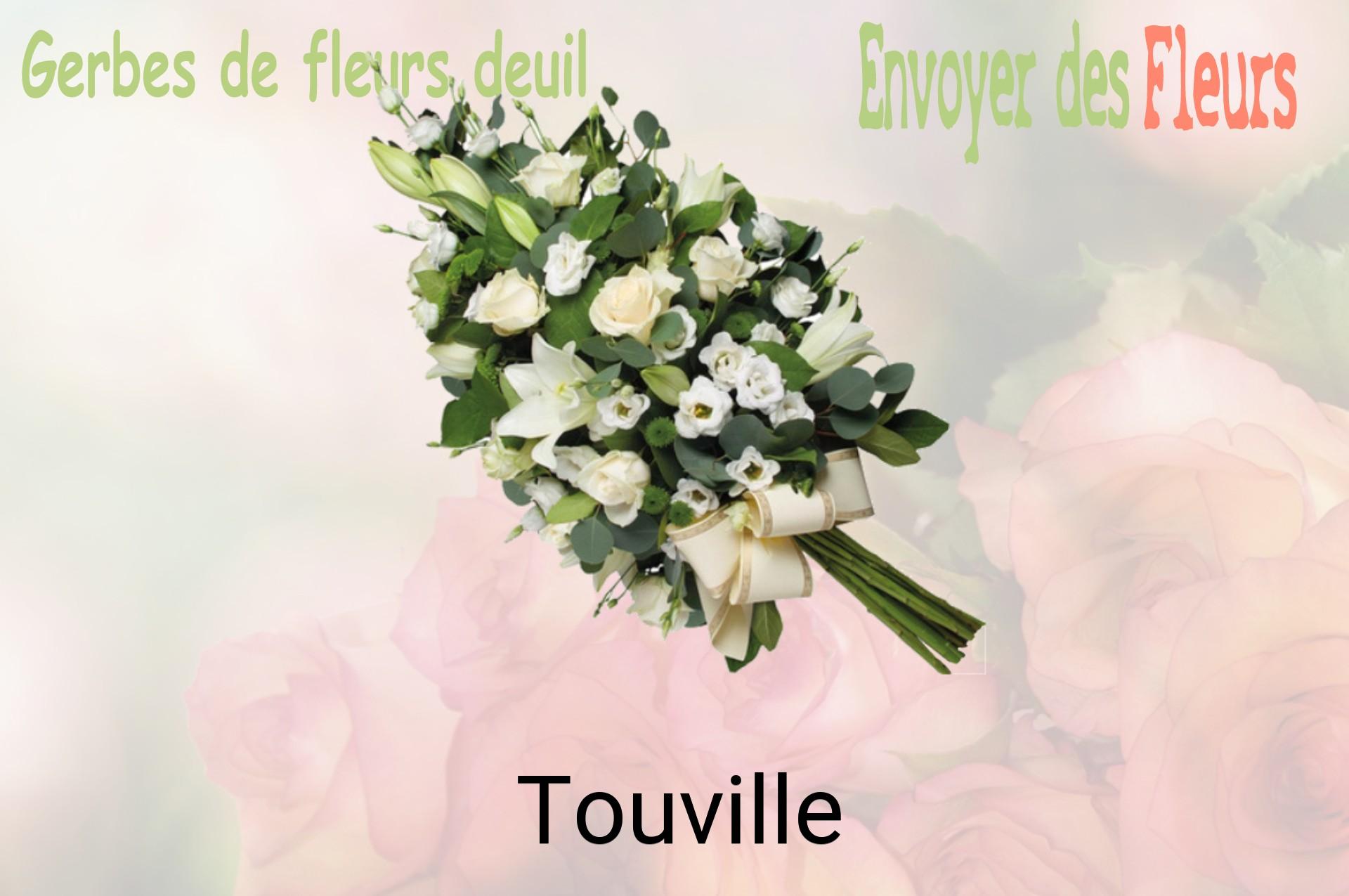 Gerbe de fleurs de deuil livrée à Touville